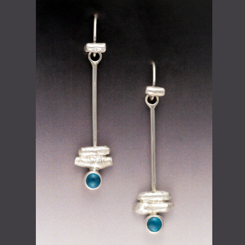 Click to view detail for MB-E364A Earrings, Primitive Code $180